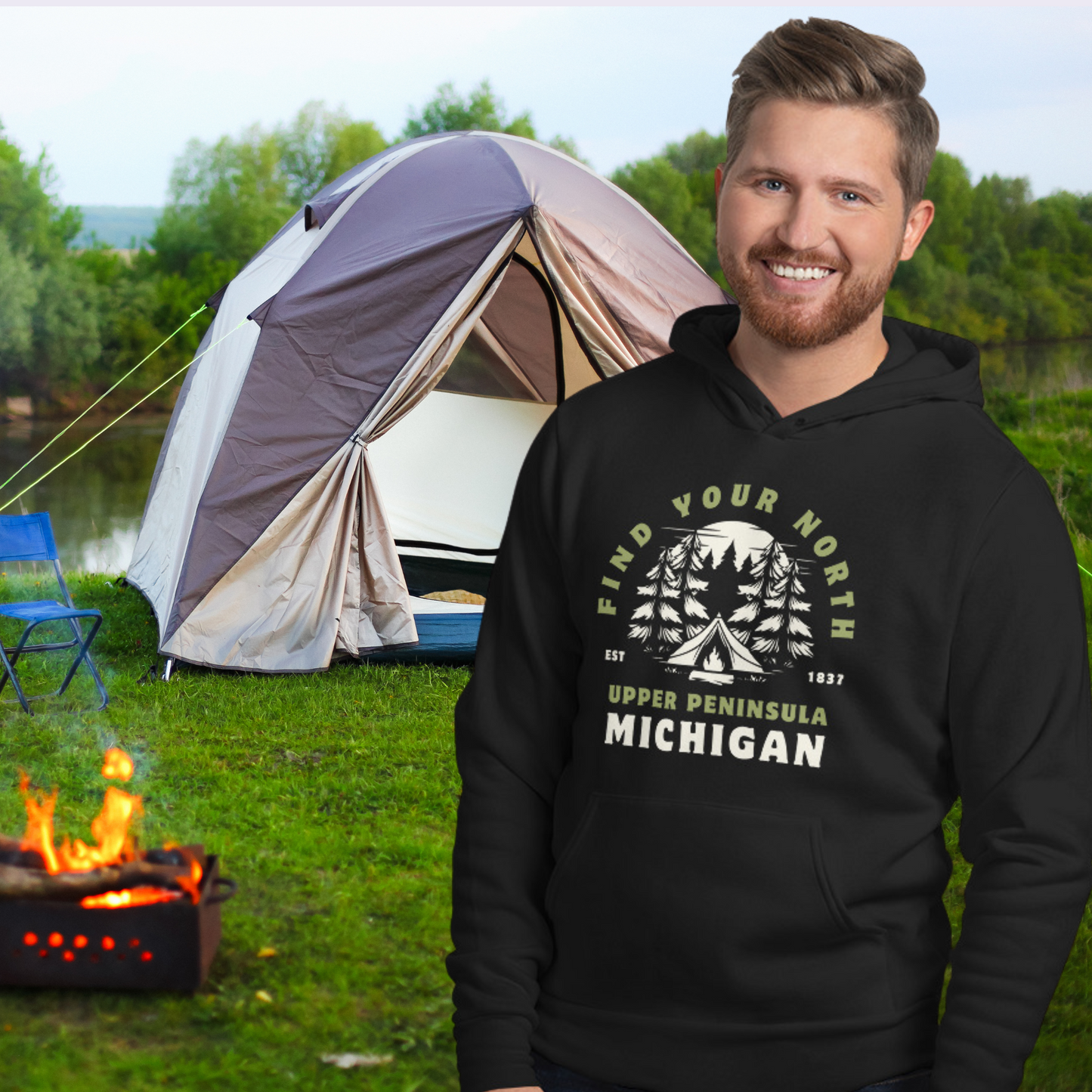 Find Your North - Upper Peninsula Michigan  Hoodie