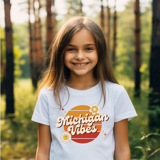 Retro Michigan Vibes Youth T-Shirt