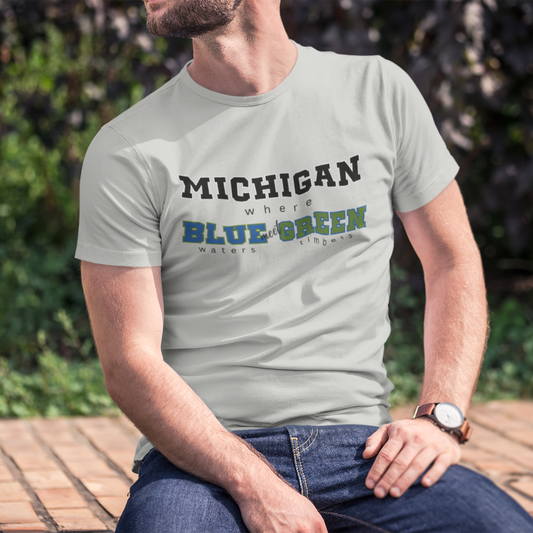 Michigan Blue Meets Green  T-Shirt
