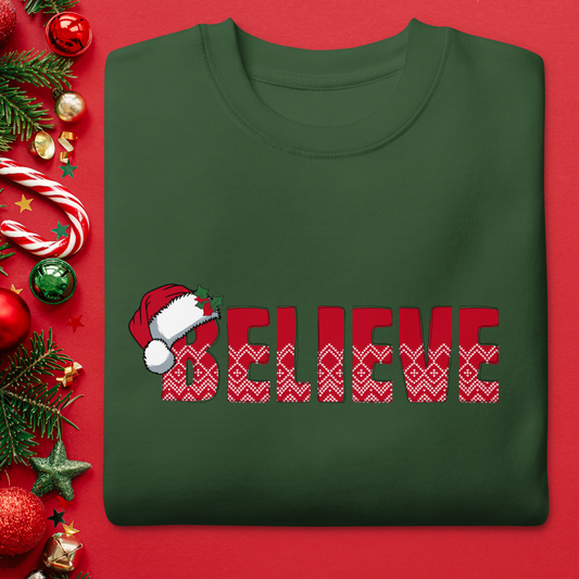 "Believe" Michigan Holiday Sweatshirt