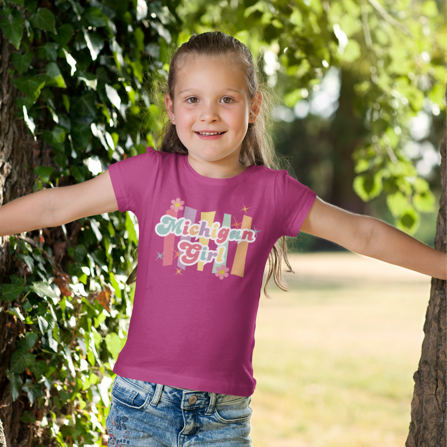 Michigan Girl T-Shirt - Childrens Retro