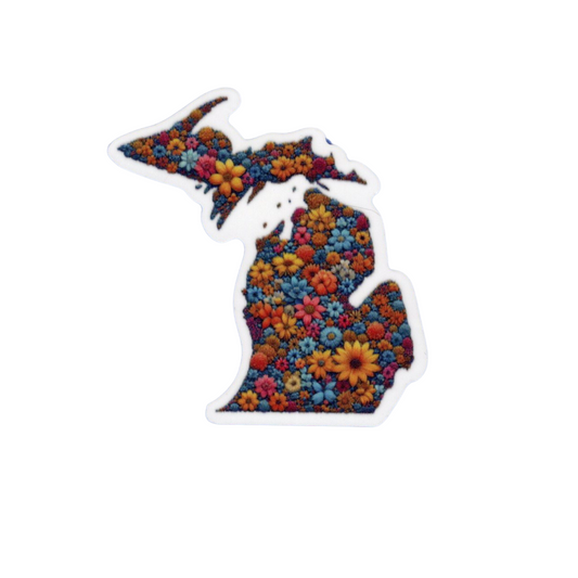 Michigan Spring Blooms Vinyl Sticker – A Celebration of Fresh Starts