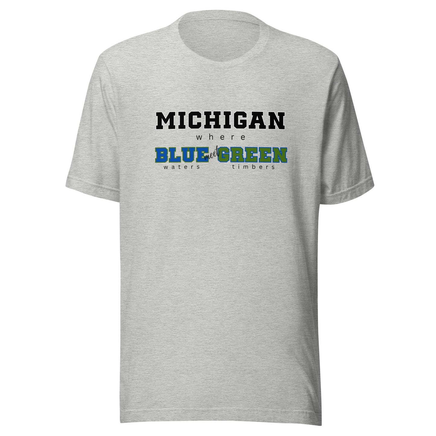 Michigan Blue Meets Green  T-Shirt