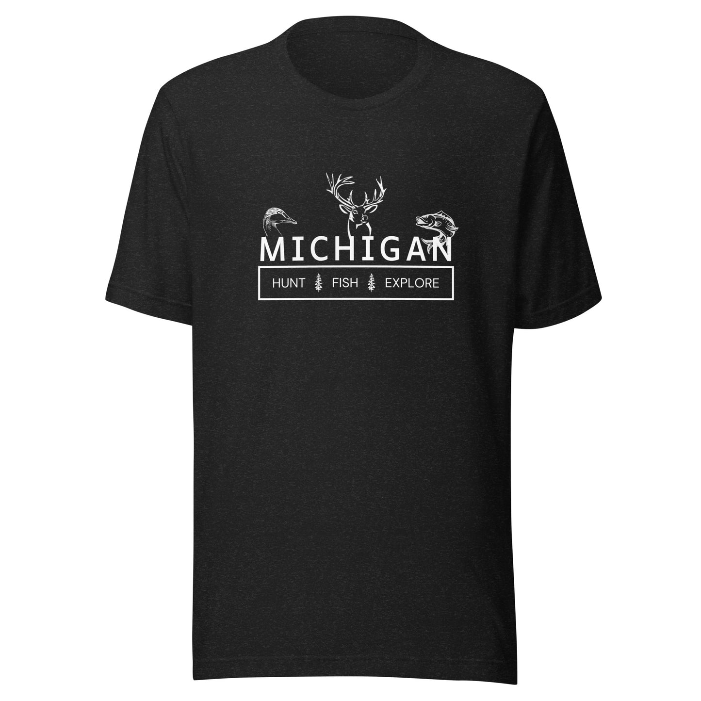 Hunt, Fish and Explore Michigan Unisex T-Shirt