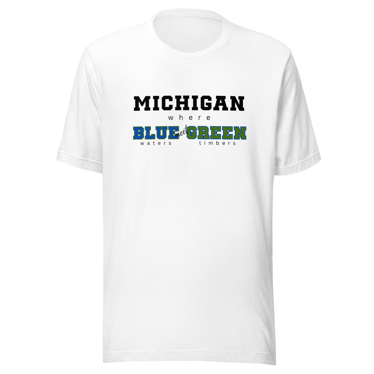 Michigan Blue Meets Green  T-Shirt