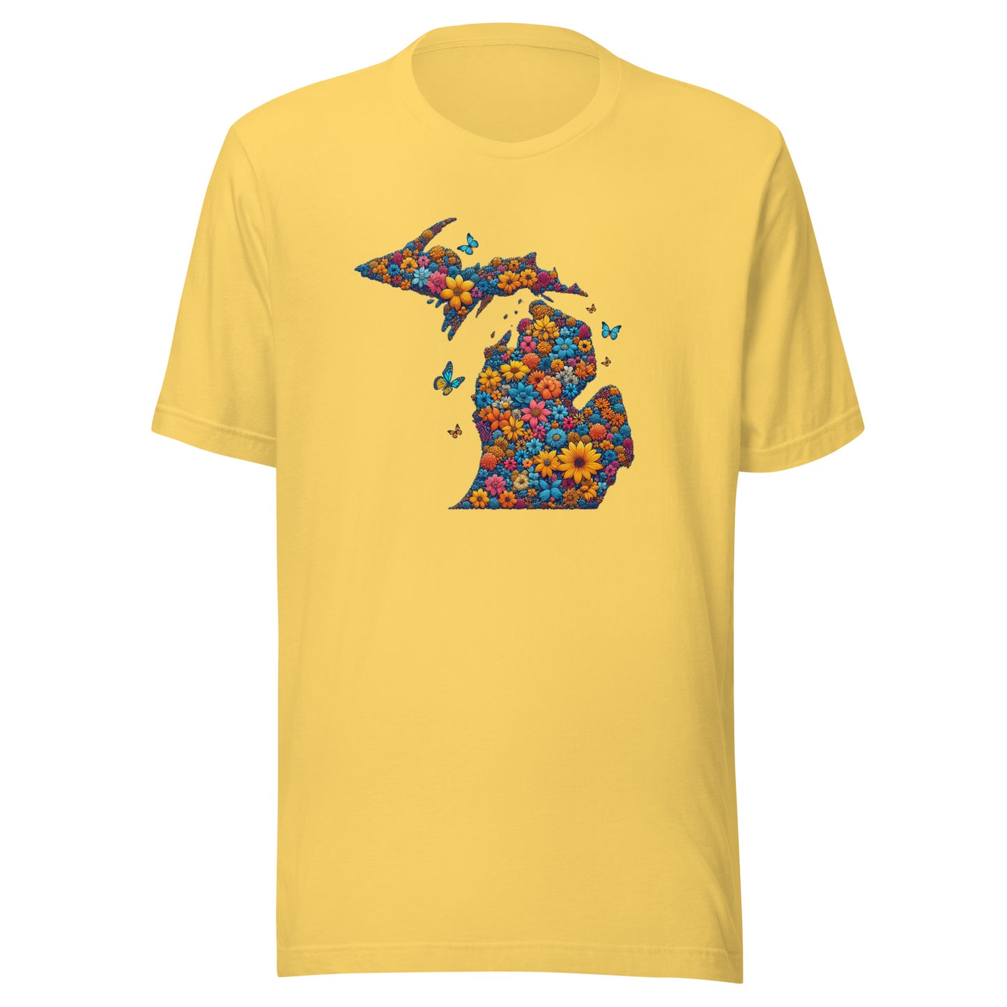 Michigan Floral and Butterfly T-Shirt