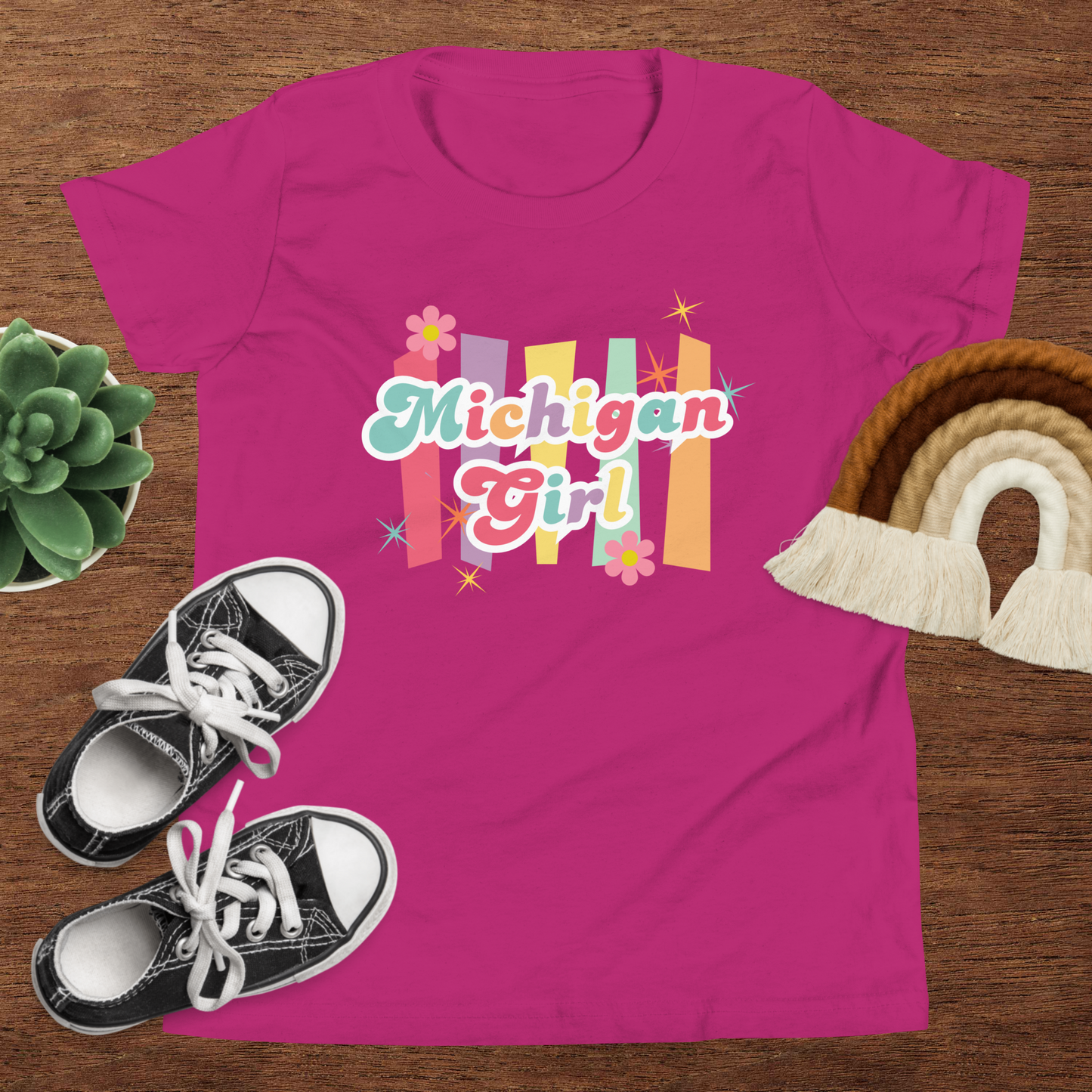 Michigan Girl T-Shirt - Childrens Retro